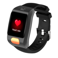 Reloj inteligente senior con GPS, 4G, batería larga y base de alimentación Botón de pánico Pulsera de monitoreo de salud