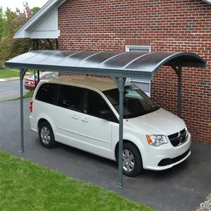 20'x20' Outdoor Aluminum Double Carport Poly Roof Carport