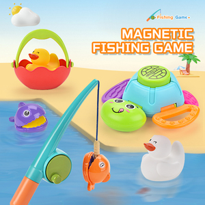 Aimant de salle de bain pour bébé, jeux de pêche à la tortue, jouets de bain d'eau pour enfants, jeux avec cannes à pêche - Product Image 2
