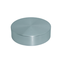 Bouchons à vis en aluminium cosmétique argenté brossé 89/400 pour bouteilles et pots de crème en plastique, ouverture facile, non rechargeables, logo personnalisé disponible