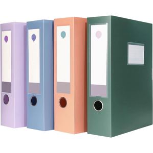 Thickened PP Morandi Folding <b>File</b> Box with Customized Printing Durable Design 235x308mm Size Large Capacity Office <b>Storage</b> Box - Product Image 1