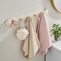 Porte-manteau mural moderne à trois crochets, style crème, pour porte ou mur, adhésif robuste sans perçage