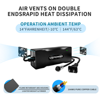 Chargeur de batterie au lithium intelligent électrique 58,4 V 2 A et 42 V/3 A avec protection OTP pour motos/ordinateurs portables, conception portable