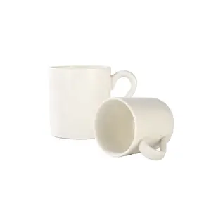 كوب قهوة مخصص بشعار شخصي مج سيراميك بتسامي أصباغ أكواب بيضاء بسيطة التصميم من المصنع
