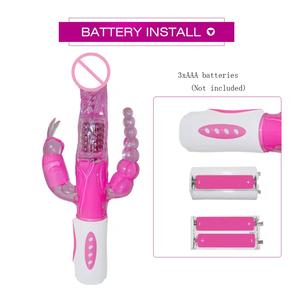 Vibrador de Conejo 3 en 1 con Estimulador de Punto G, Bolas Anales Vibratorias, Estimulador de Clítoris y Vagina, Masajeador, Juguetes Sexuales para Mujeres - Product Image 3