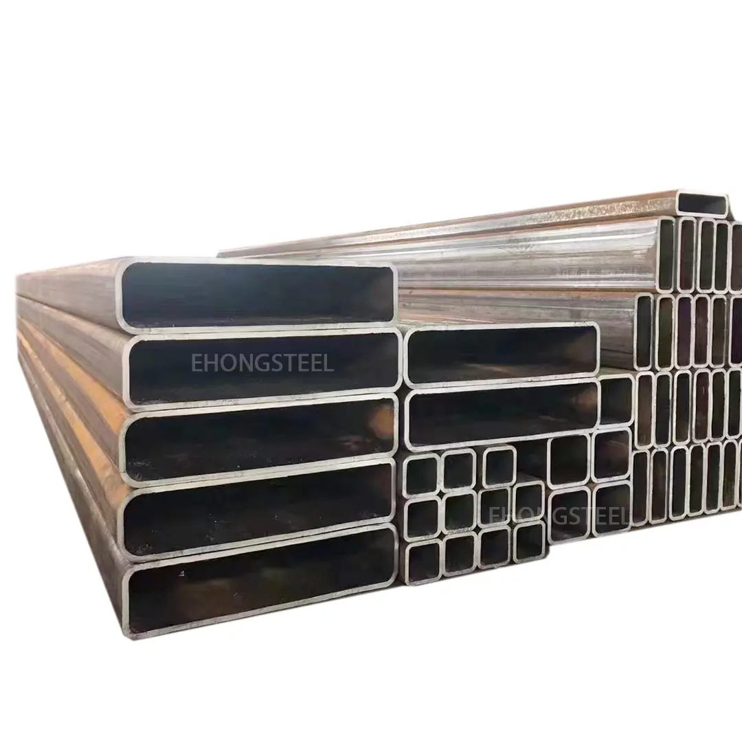 SHS RHS hollow section black iron ms carbon welded steel square pipe for construction building material