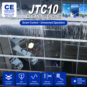 Drone de nettoyage longue autonomie à pulvérisation d'eau haute pression, décollage et atterrissage automatiques, pour surfaces verticales et façades de bâtiments de grande hauteur - Product Image 1
