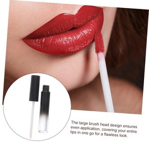 Unique Design CP02-1245 New <b>Black</b> White Gradient Slim Plastic Cosmetic Lip Gloss & Mascara <b>Pump</b> Cap Empty Tube with Hot Stamping - Product Image 4