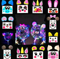 Bobo led ballon lumineux avec des personnages de dessins animés en elle ballon lumière led ballons cartoon
