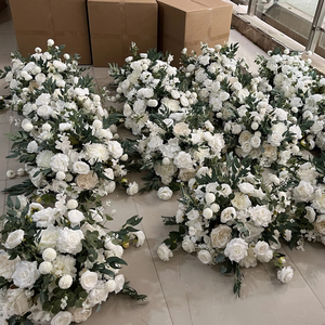 KL-FC92 OEM Factory High Quality <b>Artificial</b> <b>White</b> <b>Flowers</b> Ball Center Piece <b>Flower</b> Centerpieces for Wedding Table Arrangement - Product Image 1