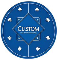Tapis de poker rond personnalisé Texas en néoprène, tapis de jeu de cartes pour 3, 4, 6 ou 8 joueurs, portable et pliable pour la maison ou le casino