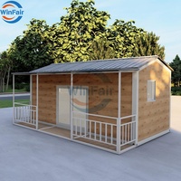 WinFair Chine – Maison préfabriquée conteneurisée de 20 pieds à toit triangulaire, amovible, pour entrepôt, camp de travailleurs, ou maison conteneur