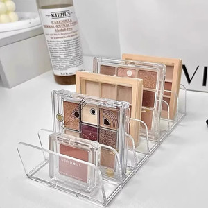 Boîte de rangement transparente pour palette de fards à paupières, organisateur de maquillage à 1 couche pour le rangement des cosmétiques sur le bureau avec séparateurs - Product Image 3