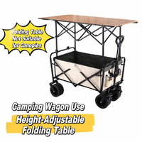 Table de camping pliable réglable en hauteur avec sac de rangement pour pique-nique en plein air, utilisation en stand, en acier au carbone, mobilier d'extérieur