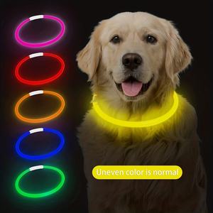 <span class=keywords><strong>Collar</strong></span> LED para Perro Personalizado por el Fabricante, Ajustable, Recargable Tipo C, Luminoso para la Noche, Luz Antiperdida, Brillante de PVC Sólido - Product Image 6