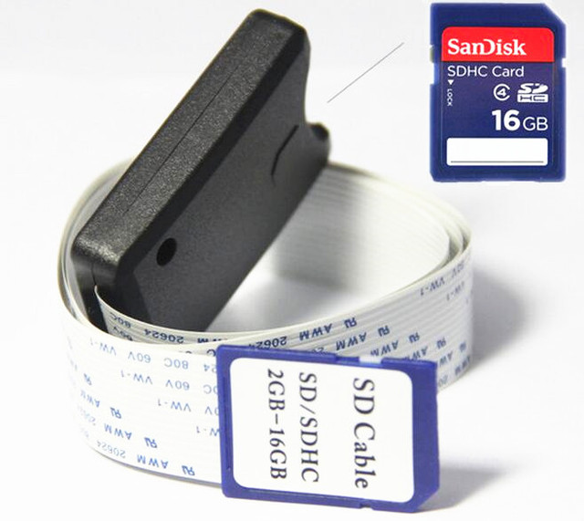 Standard SD SDHC Memory Card Kit Male to Female Extension Soft Flat FPC Cable