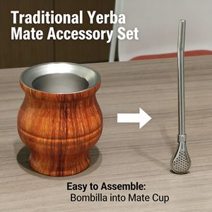 Juego de Mate Argentino Personalizado al por Mayor, Taza de Mate de Doble Pared de Acero Inoxidable 304 con Bombillas - Product Image 5