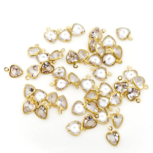 金飞定制女式饰品吊坠配件闪亮锆石套装铜材手工饰品发现组件 - Product Image 3