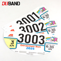 Dossards de course jetables intelligents RFID NFC en Tyvek, résistants à la déchirure, avec puce de chronométrage pour événements sportifs et marathons