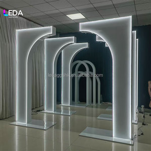 LEDA Modern White Frame LED <b>Backdrop</b> <b>Stand</b> with New Arrival for Wedding Party & Banquet Events Decor - Product Image 6