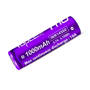 Vapcell Yüksek Güçlü H10 <span class=keywords><strong>1000mAh</strong></span> 10A INR14500 Şarj Edilebilir Li-ion 14500 Yüksek Kapasiteli Mor Pil (El Feneri için) - Product Image 2