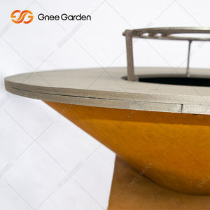 Barbecue multi-combustibles en acier corten pour l'extérieur, cuisinière, chaudière, 7 brûleurs, facile à assembler, dispositif de sécurité contre les flammes pour plancha d'extérieur - Product Image 4