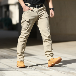 Men's <strong>Elastic</strong> Tactical Cargo Pants High Quality Waterproof Hiking Multi Functional Pockets Security <strong>Work</strong> Pants <strong>Trousers</strong> - Product Image 1