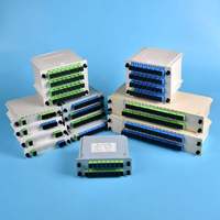 Equipo de Fibra Óptica FTTH, Divisor PLC en Caja LGX 1X32 1X64 SC APC UPC G657A1, Divisor de Fibra Óptica en Cassette