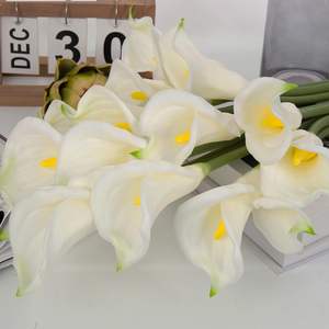 Fleurs artificielles en PU de haute qualité, grandes, effet toucher réel, Calla Lily, multicolores, imperméables, pour la décoration de Noël, de mariage, de fête et de la maison - Product Image 6