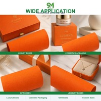 Matte Soft Touch Resin Cardboard 120gsm Signature Orange Silky Smooth Anti-Fingerprint Virgin Chemical Pulp for Luxury Box