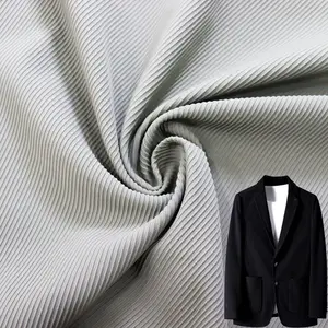 नई विकसित 50 के लिए स्टॉक में रंग नायलॉन स्पैन्डेक्स रिब शर्ट कपड़े पुरुषों