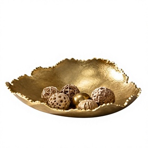 Decoración de Ramadán, Tazón de Metal para Dátiles, Diseño Moderno, Tazones Hechos a Mano para Servir Nueces y Galletas, Decoración para el Hogar y Fiestas Eid - Product Image 1