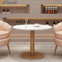 Chaise d'attente rose Yoocell, table de bureau en marbre blanc d'usine, chaises d'attente pour salon, canapé de bureau pour salle d'attente, spa pour les ongles