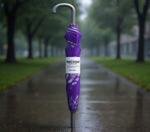 Ombrello pieghevole a tre sezioni Wscoo in nylon 190T, apertura manuale, stile moderno, per attività promozionali - Product Image 2