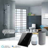 Interrupteur mural intelligent Tuya WiFi 40A pour chauffe-eau haute puissance, en verre tactile, pour chaudière, produits domotiques