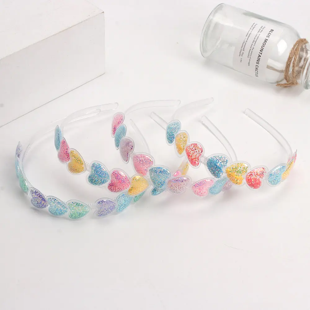 Cute Hairband Star Clear Quicksand Bow Shaker Headband Princess Children's Hairband Hair Accessories Hair Bands For Kids