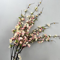 Bunga Wintersweet Buatan Real Touch, Model Populer Bunga Plum untuk Dekorasi Rumah Tahun Baru Imlek, Rangkaian Bunga