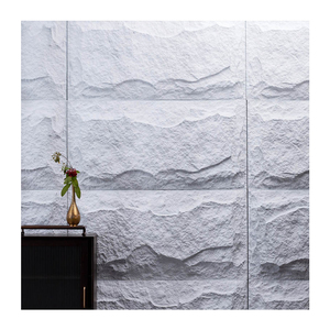 Màu Trắng Polyurethane đá tấm PU bọt 3D trang trí Đá Nhân Tạo cho các trang trí của khách sạn - Product Image 4