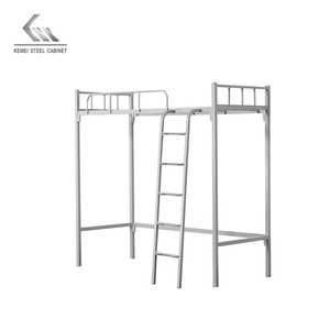 سرير نوم حديث متين من الفولاذ المعدني لسرير النوم المدرسي سرير بطابقين إطار حديدي لشقة غرفة نوم سرير شخصي - Product Image 6