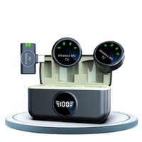 Microphone cravate sans fil S5 2.4G USB à condensateur, portée 30m, omnidirectionnel, compatible enregistrement vidéo court et diffusion en direct