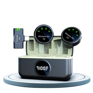 Micrófono de Solapa Inalámbrico S5 2.4G, Mini Micrófono de Condensador USB, Alcance de 30m, Omnidireccional, Compatible con Grabación de Videos Cortos y Transmisión en Vivo - Product Image 3