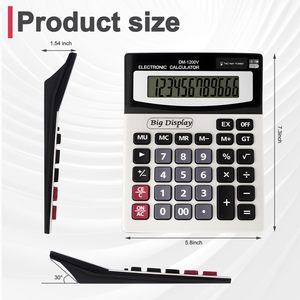 Calculadora Científica de Escritorio Grande de 12 Dígitos, Estilo DM1200V, para Finanzas, Oficina, Contabilidad, con Batería, de Plástico, para la Escuela - Product Image 3