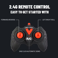 Voiture télécommandée RC 4x4 2,4 GHz avec déformation à 360 degrés, lumières colorées et musique