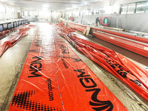 1000D bụi tấm vải công nghiệp không thấm nước cá nhân phẳng Bìa tùy chỉnh thực hiện vải bạt PVC màu đen vải cho xe tải - Product Image 3