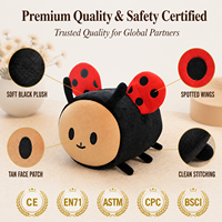 Peluche personnalisée Kawaii en forme de coléoptère, jouet en peluche doux et personnalisé pour bébé, compagnon de sommeil mignon pour enfants, peluche réconfortante