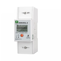 Estático monofásico módulo dual DC carril DIN LCD pantalla tarifa kWh metros