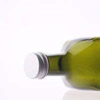 Bouteille d'huile d'olive en verre vert antique de 500 ml avec bec verseur anti-goutte, distributeur d'huile de cuisson carré Marasca vide, vente en gros d'usine