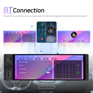 Rádio de Carro <span class=keywords><strong>Android</strong></span> Podofo 6.28'' 2+64G 1Din Autorádio <span class=keywords><strong>Android</strong></span> CarPlay/<span class=keywords><strong>Android</strong></span> Auto GPS WIFI DSP Tela Incell Estéreo - Product Image 2