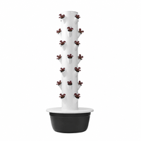 Système de culture hydroponique verticale d'intérieur - 7 étages, 28 emplacements, pompe et minuterie, kit de démarrage de jardinage sans terre