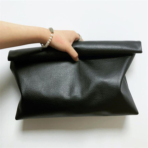 Sac à main en cuir polyuréthane souple pour dames, sac à provisions <span class=keywords><strong>rectangulaire</strong></span> noir à la mode de style - Product Image 5